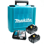 Kit 2 baterias 5.0 Ampere-hora com 1 Carregador Bivolt e Maleta KITMAK1850B Makita