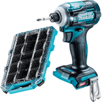 Parafusadeira de Impacto 1/4 Pol à Bateria 40V TD001GZ + Maktrak T-90059 Makita