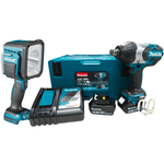 Chave de Impacto 3/4 Pol à Bateria 18V DTW1001RTJ + Lanterna DML812 Makita