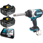 Chave de Impacto Eixo Longo 3/4 Pol DTW1005Z + 2 Baterias 18V 5Ah + Carregador Bivolt Makita