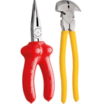 Kit Alicate de Bico Meia Cana 6 Pol + Alicate de Corte Fazendeiro 10 Pol Tramontina 