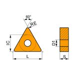 Pastilha Torno Tnmg 160408E-FM:T8430 Dormer