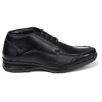 Bota Masculina Comfort em Couro Bovino Preto