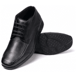 Bota Masculina Comfort em Couro Bovino Preto