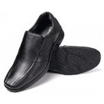 Sapato Social Masculino Comfort em Couro Bovino Preto