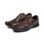 Sapato Social Masculino Comfort de Amarrar em Couro Bovino Brown