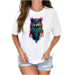 Camiseta estampada Coruja Colorida