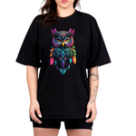 Camiseta estampada Coruja Colorida
