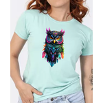 Camiseta estampada Coruja Colorida