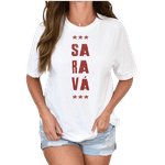 Camiseta estampada Saravá