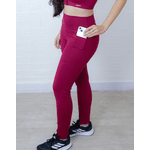 Calça Legging Luna com Ziper - Rouge
