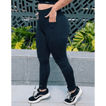 Calça Legging Luna com Ziper - Preto