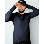 Camiseta Fitness Masculina Manga Longa Dinamic Preto
