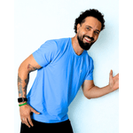 Camiseta BasicaMasculina - Azul 