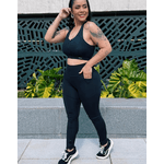 Calça Legging Luna com Ziper - Preto