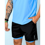 Short Action Masculino - Preto / Azul 