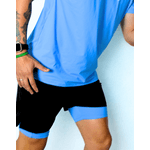 Short Action Masculino - Preto / Azul 