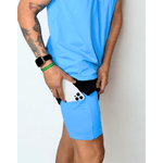 Short Action Masculino - Preto / Azul 
