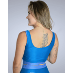 Top Cropped Line - Azul Petroleo