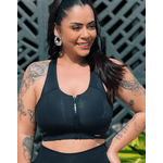 Top Luna Ziper - Preto