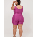 Conjunto Bermuda Plus Size - Framboesa