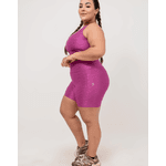 Conjunto Bermuda Plus Size - Framboesa