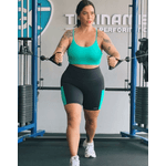 Bermuda Adaptiv - Preto com Detalhe no Bolso Verde 