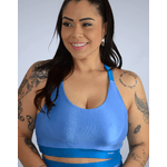 Top Alça Virgem Azul Tifany 