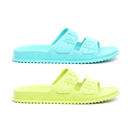 Kit 2 Pares Chinelo Birken Feminino Azul + Verde