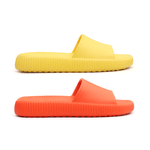 Kit 2 Pares Chinelo Feminino Nuvem Premium Amarelo e Laranja