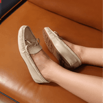 Kit 2 Mocassins Casual Feminino Em Couro Branco+Creme