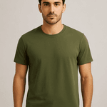 Camiseta básica verde escura 
