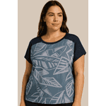 Blusa Folhagem Azul