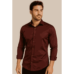 Camisa Social Vinho Intenso