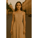 Vestido Longo Areia Serena