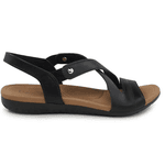SANDALIA USAFLEX PRETO COURO