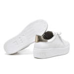 TENIS VIA MARTE BRANCO/GOLD/RISC METAL 