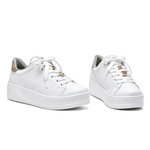 TENIS VIA MARTE BRANCO/GOLD/RISC METAL 