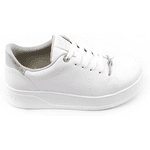 TENIS VIA MARTE BRANCO/PRATA BRILHANTE 