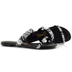 TAMANCO VIZZANO CRISTAL/PRETO/PRETO TIRA PRONTA STRASS/PELICA 