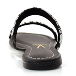 TAMANCO VIZZANO CRISTAL/PRETO/PRETO TIRA PRONTA STRASS/PELICA 