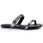 TAMANCO VIZZANO CRISTAL/PRETO/PRETO TIRA PRONTA STRASS/PELICA 