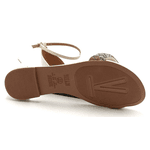 SANDALIA VIZZANO BRANCO OFF CRISTAL BLACK DIAMONT