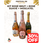 Kit Rosé Brut + Moscatel + Rosé Doce