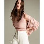 Blusa Basic Soul Decote Quadrado Rosa