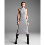 Vestido Regata Canelado Cinza