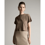 Blusa Manga Curta Marrom