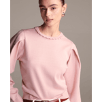 Blusa Gola Crochet Duda Rosa