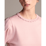 Blusa Gola Crochet Duda Rosa