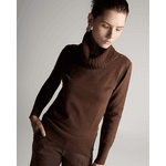 Blusa Básica ponto Pérola Marrom Terra